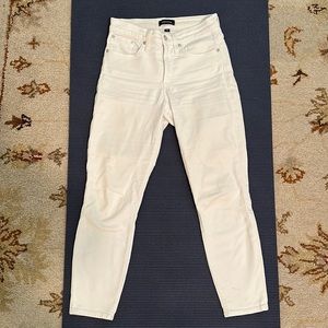 White J. crew ankle length jeans, size 26